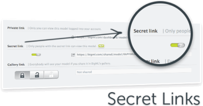 BigML Secret Links