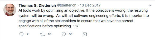 Tom Dietterich on Auto ML Risk