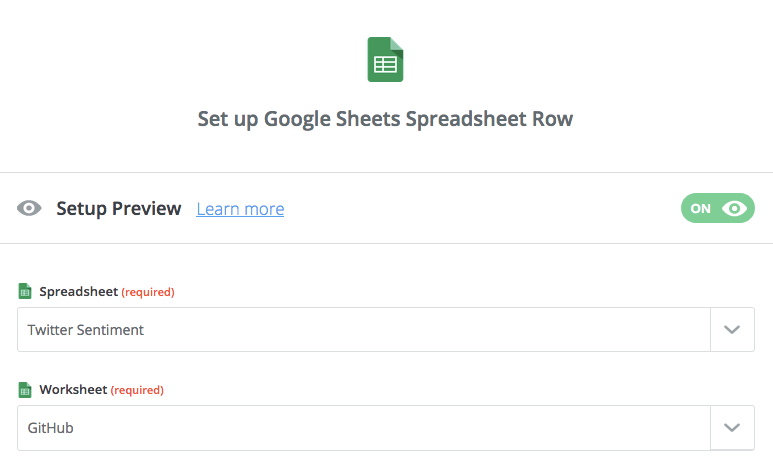 13 - Setup Google Sheets Row