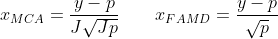 x_{MCA} = \frac{y - p}{J\sqrt{Jp}} \qquad x_{FAMD} = \frac{y - p}{\sqrt{p}} pca_eq9